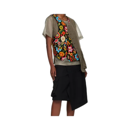 Floral Pattern Embroidery Vest