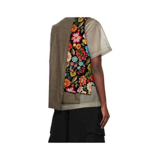Floral Pattern Embroidery Vest