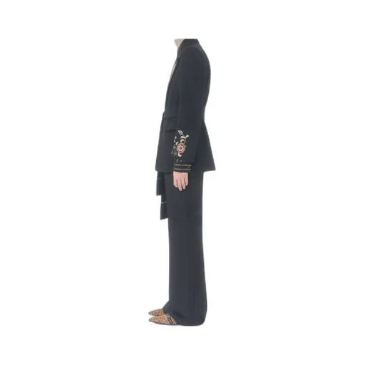 Embroidered Belt Jacket