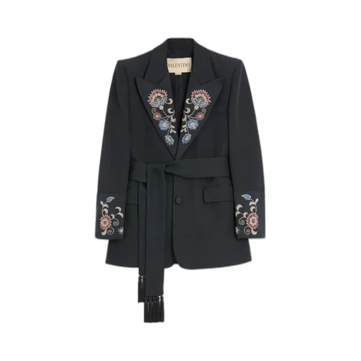 Embroidered Belt Jacket