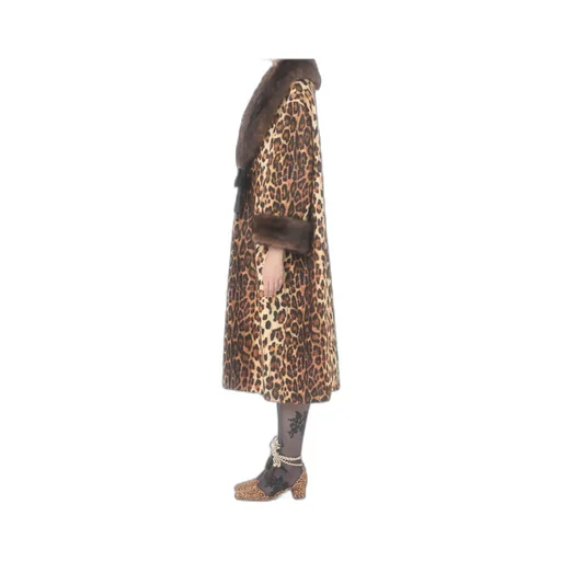 Valentino Fauve Eclat Spotted Cloth Coat