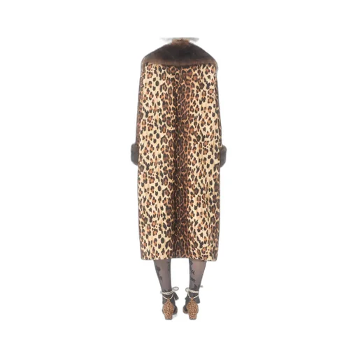 Valentino Fauve Eclat Spotted Cloth Coat