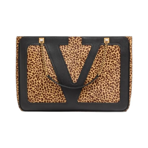 Valentino Garavani Viva Superstar Medium Shopping Bag In Calfskin With Pony Effect