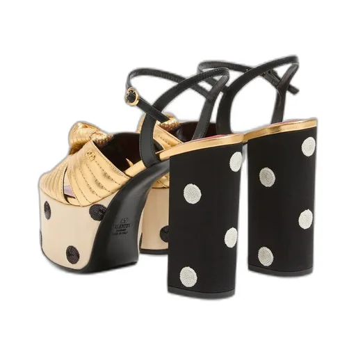 Valentino	Knot Detailed Dotted Sandals