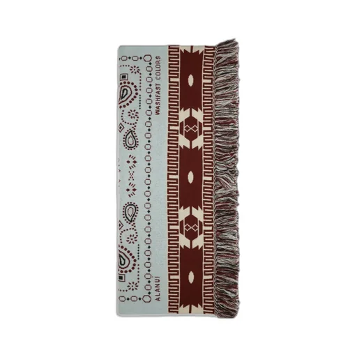 Alanui Frayed Edge Bandana Jacquard Blanket