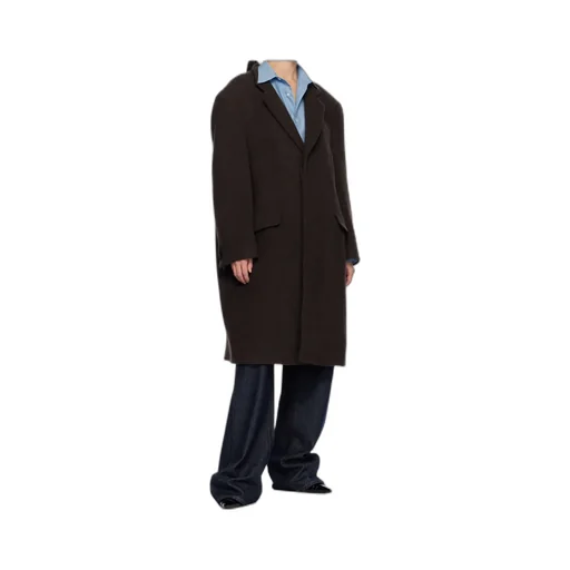 Drop-Shoulder Wool Coat