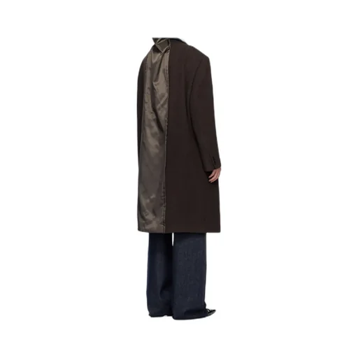 Drop-Shoulder Wool Coat