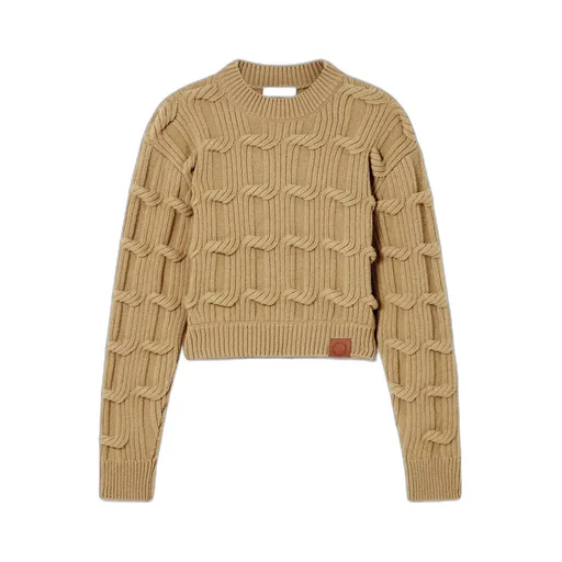 Stella Mccartney Falabella Cable-Knit Crewneck Jumper