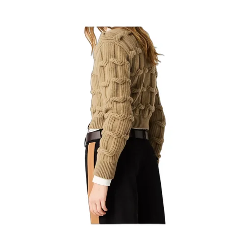 Stella Mccartney Falabella Cable-Knit Crewneck Jumper