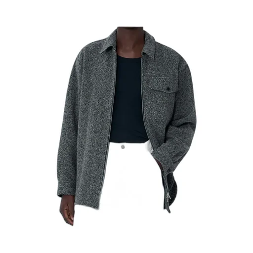 Dries Van Noten Herringbone Zip-Up Jacket