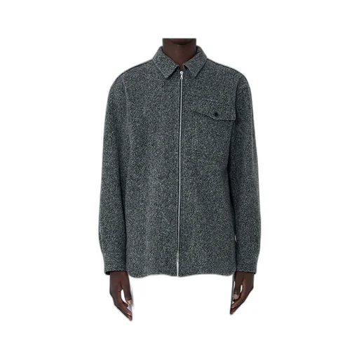 Dries Van Noten Herringbone Zip-Up Jacket