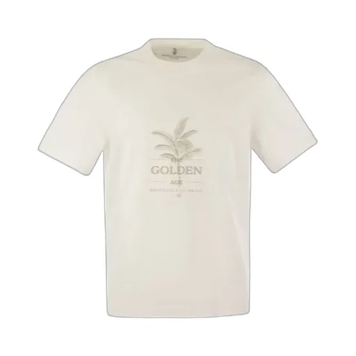 Brunello Cucinelli Logo Printed Crewneck T-Shirt