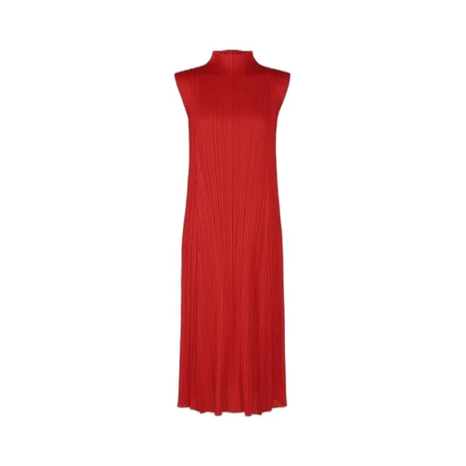 Pleats Please Issey Miyake Pleated Midi Dress