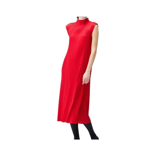 Pleats Please Issey Miyake Pleated Midi Dress