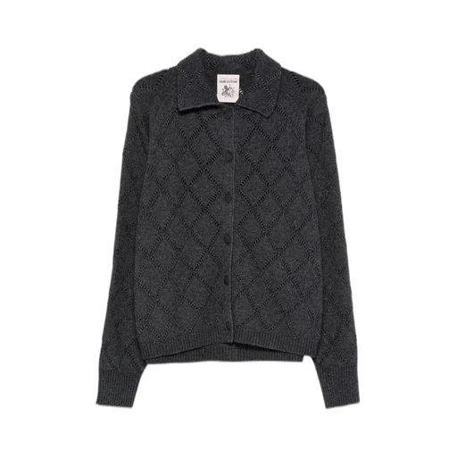 Openwork Collared Cardigan