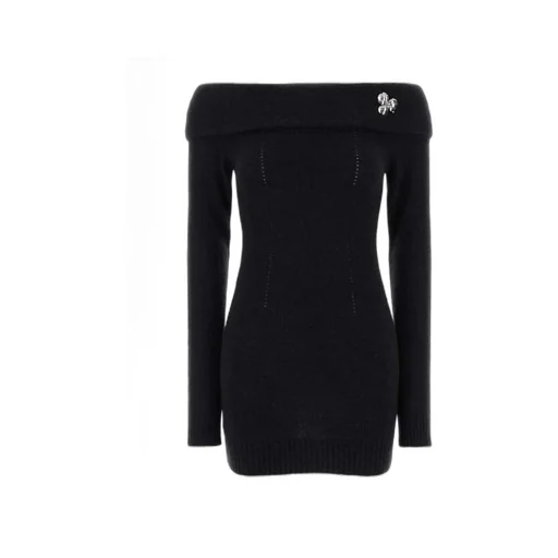 Off-Shoulder Embellished Mini Dress