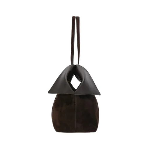 Ferragamo Large Folded-Sides Top Handle Bag