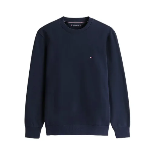 Flag Embroidery Terry Crew Neck Sweatshirt