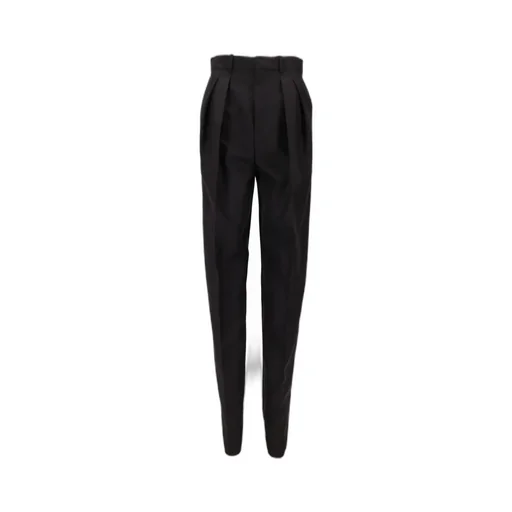Pleated-Front Straight Trousers