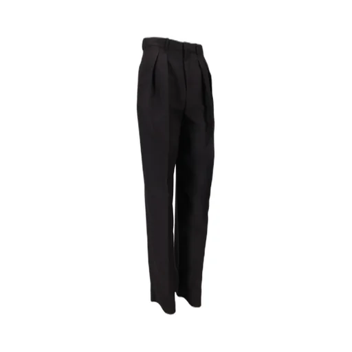 Pleated-Front Straight Trousers