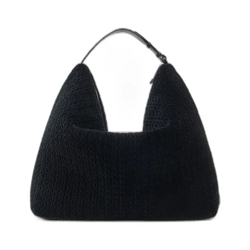 Quilted Velvet Oversized Hobo Bag
