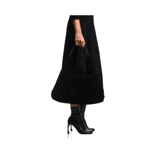 Quilted Velvet Oversized Hobo Bag