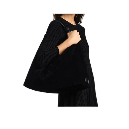 Quilted Velvet Oversized Hobo Bag