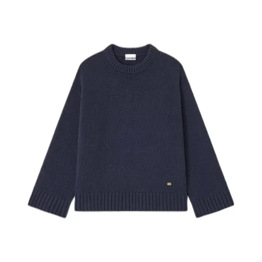Dark Blue Wool Mix Jumper
