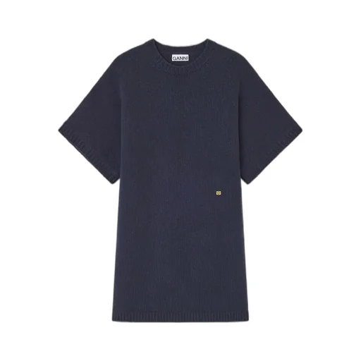 Dark Blue Wool Mix Dress