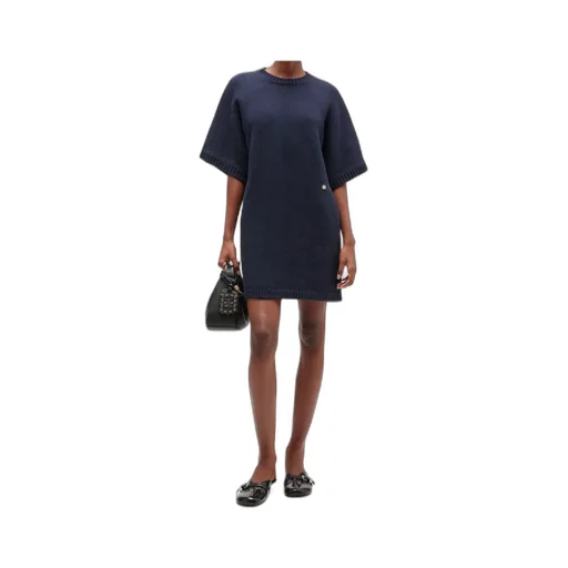Dark Blue Wool Mix Dress