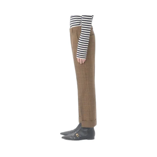 Plaid Wool Trousers