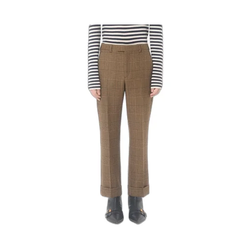 Plaid Wool Trousers