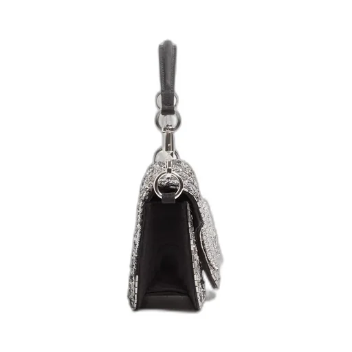 Valentino Loc Embellished Foldover Top Small Shoulder Bag