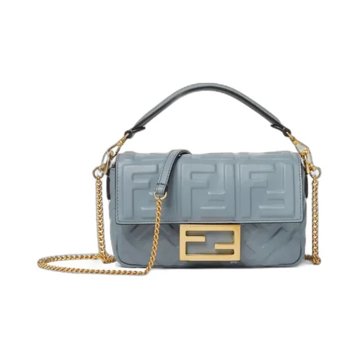 Fendi Baguette Ff Embossed Mini Shoulder Bag