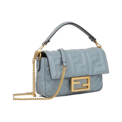 Fendi Baguette Ff Embossed Mini Shoulder Bag