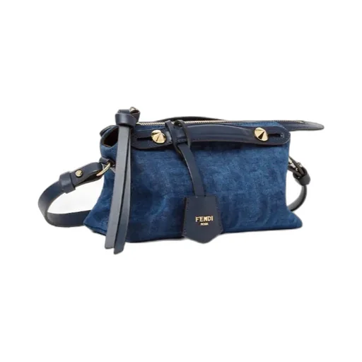 By The Way Soft Mini Blue Ff Denim Flocked Mini-Bag