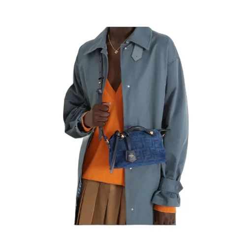 By The Way Soft Mini Blue Ff Denim Flocked Mini-Bag