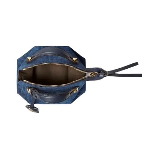 By The Way Soft Mini Blue Ff Denim Flocked Mini-Bag