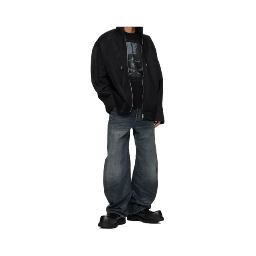 Sheer Multi-Layered Zipper Casual Jacket
