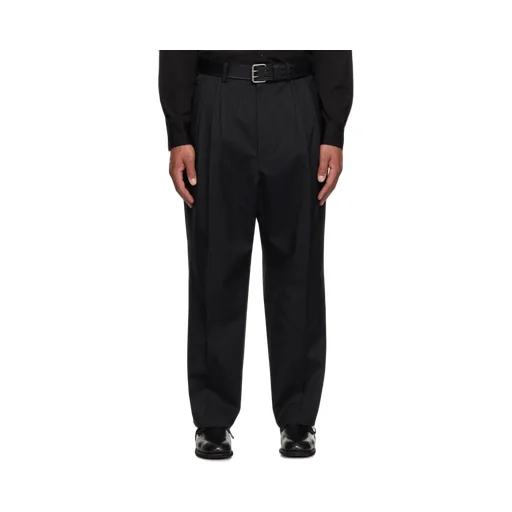 Pleated Pinstripe Trousers