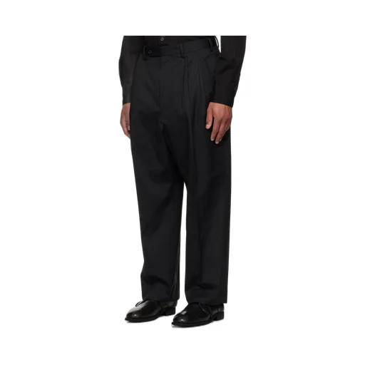 Pleated Pinstripe Trousers