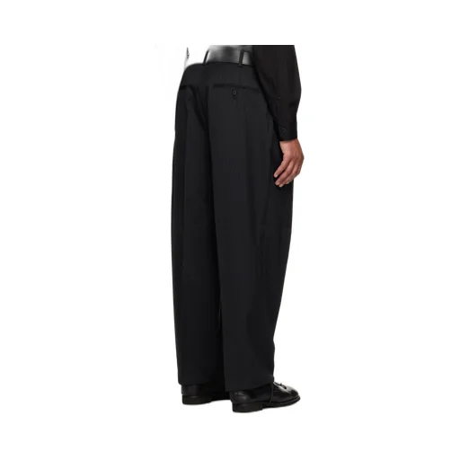 Pleated Pinstripe Trousers