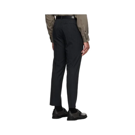 Gray Dobby Stripe Trousers