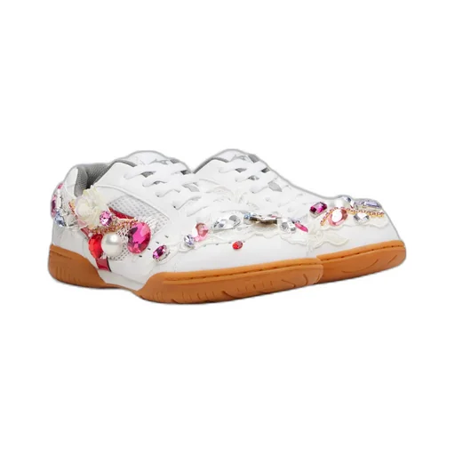Cdg Girl X Mizuno Embellished School Sneakers