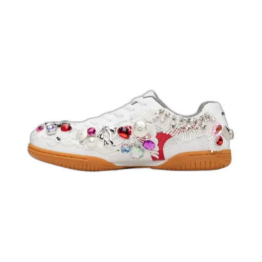 Cdg Girl X Mizuno Embellished School Sneakers