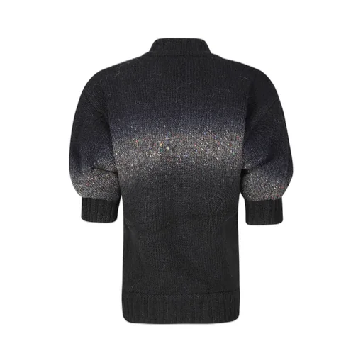 Sacai Garment Dye Short Sleeved Knitted Pullover