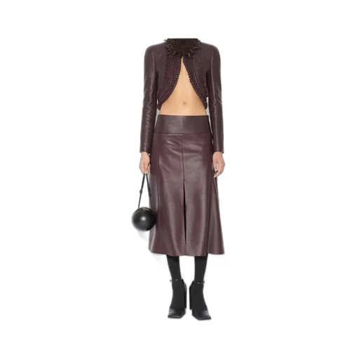 Leather Slit Skirt