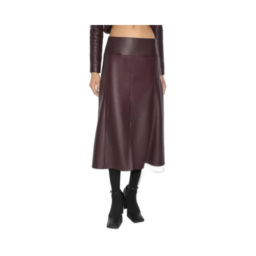 Leather Slit Skirt
