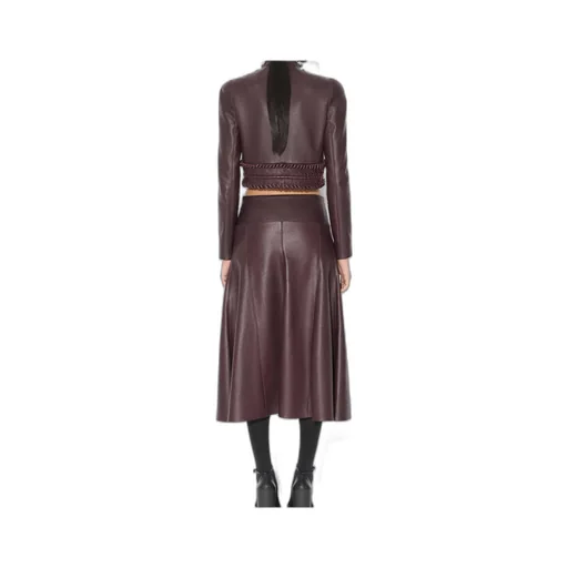 Leather Slit Skirt