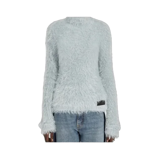 Mm6 Maison Margiela Faux Fur Turtleneck Jumper